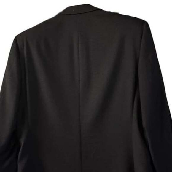 Canali Men's Black Gray Check Wool Sport Coat Jacket Blazer 42L - Picture 3 of 5